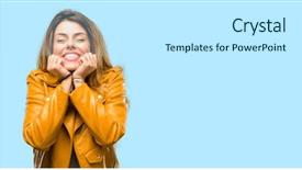  Presentation with confident - Audience pleasing slides consisting of a big natural smile backdrop and a white colored foreground