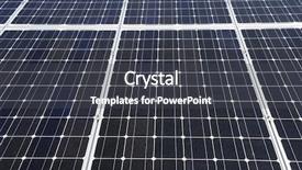  Presentation with solar power plant vpp - Presentation enhanced with puppy of french mastiff breed chewing a pencil in front of blackboard background and a coral colored foreground.