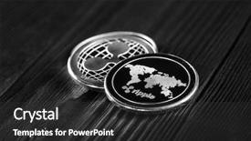  Presentation with ripple - Cool new presentation design with a black wood background backdrop and a dark gray colored foreground