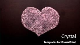  Presentation with heart love - Theme enhanced with a blackboard red heart and a word love is drawn background and a black colored foreground