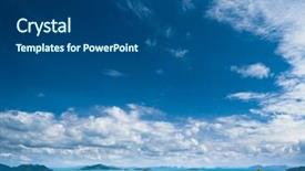  Presentation with heaven - Presentation theme consisting of a-blue-heaven-vast-seascape background and a ocean colored foreground