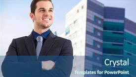  Presentation with blue tech - Theme having a blue high tech background and a ocean colored foreground