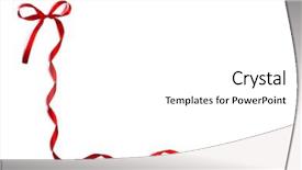  Presentation with red bow - Audience pleasing presentation theme consisting of a bow of red backdrop and a white colored foreground