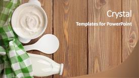  Presentation with cream - PPT theme with a bowl and milk background and a coral colored foreground