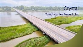  Presentation with aerial - Amazing slide deck having shallow and braided platte river backdrop and a sky blue colored foreground