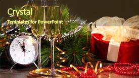  Presentation with cristmas - Cool new PPT theme with a bright color background backdrop and a tawny brown colored foreground