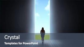  Presentation with career - Audience pleasing slide deck consisting of a bright open gate backdrop and a ocean colored foreground