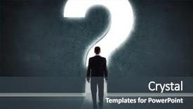  Presentation with quiz - Slides enhanced with a bright question mark background and a ocean colored foreground