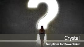  Presentation with quiz - Cool new presentation with a bright question mark backdrop and a dark gray colored foreground