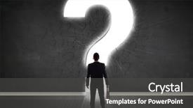  Presentation with quiz - Slide set featuring a bright question mark background and a dark gray colored foreground