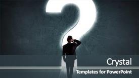  Presentation with quiz - Beautiful PPT theme featuring a bright question mark backdrop and a ocean colored foreground