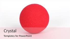  Presentation with rubber - Audience pleasing theme consisting of a bright rubber ball backdrop and a coral colored foreground