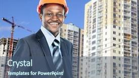  Presentation with building construction - Cool new presentation with develop project - african american young man architect backdrop and a  colored foreground