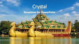  Presentation with royal - PPT layouts featuring a burmese royal barge background and a teal colored foreground