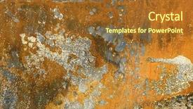  Presentation with burnt - Slide set consisting of a burnt out car background and a tawny brown colored foreground