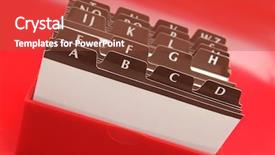  Presentation with index card - Colorful slide set enhanced with a business card index backdrop and a tawny brown colored foreground