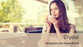  Presentation with coffe - Amazing PPT theme having a cafe drinks coffe backdrop and a lemonade colored foreground