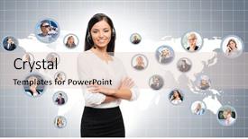  Presentation with world bank - Slides with a call center world background and a lemonade colored foreground