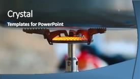  Presentation with camping - PPT theme having a camping gas burner background and a tawny brown colored foreground