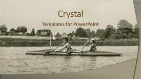  Presentation with 1960s - Amazing slide set having a canoe trip 1960 backdrop and a  colored foreground