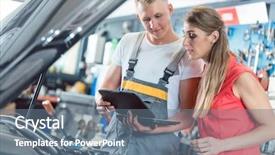  Presentation with automobile diagnostic - Presentation with a car diagnostic software background and a gray colored foreground