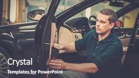  Presentation with car wash - Amazing PPT theme having a car wash cleaning backdrop and a dark gray colored foreground