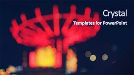  Presentation with carnival - Slide deck having a carnival at night background and a navy blue colored foreground