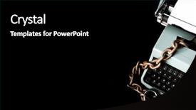  Presentation with censorship - Presentation theme with a chain and padlock background and a black colored foreground