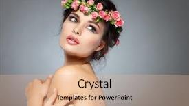  Presentation with light roses - Amazing slides having a chaplet from roses backdrop and a coral colored foreground