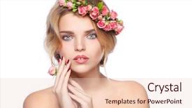  Presentation with light roses - Amazing presentation theme having a chaplet from roses backdrop and a lemonade colored foreground