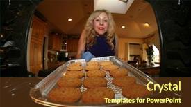  Presentation with homeless people - PPT theme having a charity bake sale background and a tawny brown colored foreground