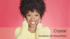  Presentation with african american women - Colorful slides enhanced with a cheerful african american backdrop and a lemonade colored foreground