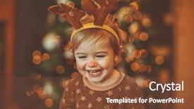  Presentation with baby tree - Theme enhanced with a cheerful laughing baby background and a tawny brown colored foreground