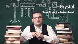  Presentation with reactions - Amazing presentation having a chemical process explanation backdrop and a ocean colored foreground