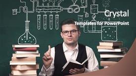  Presentation with middle school - Presentation design consisting of a chemical process explanation background and a tawny brown colored foreground