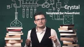  Presentation with reactions - Colorful slide set enhanced with a chemical process explanation backdrop and a ocean colored foreground