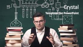  Presentation with reactions - Cool new presentation theme with a chemical process explanation backdrop and a  colored foreground