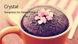  Presentation with sprinkles - Audience pleasing PPT layouts consisting of a chocolate mug cake backdrop and a lemonade colored foreground