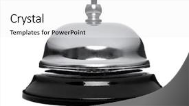  Presentation with bell service - Presentation theme enhanced with a chrome reception bell background and a white colored foreground