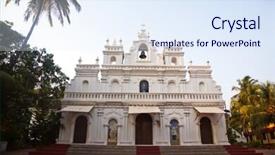  Presentation with goa - PPT theme with a church goa india background and a  colored foreground