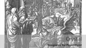  Presentation with god battle - PPT theme with a-city-two-witnesses background and a light gray colored foreground