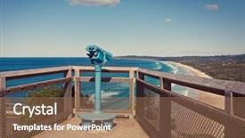  Presentation with cliff - Slide deck with a cliff near byron background and a coral colored foreground