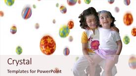  Presentation with rain fall - Audience pleasing PPT theme consisting of a colorful easter eggs backdrop and a  colored foreground