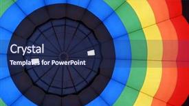  Presentation with air - Cool new presentation theme with a colorful hot air backdrop and a navy blue colored foreground