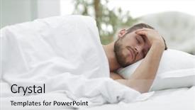  Presentation with hotel - Slide set consisting of a comfortable hotel room background and a light gray colored foreground