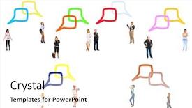  Presentation with company - Colorful theme enhanced with a company common teamwork backdrop and a white colored foreground
