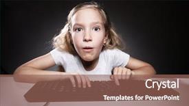  Presentation with addiction - Presentation theme featuring a computer computer addiction background and a violet colored foreground