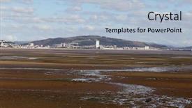  Presentation with power generation - Colorful presentation enhanced with controversial pioneering tidal lagoon power backdrop and a light blue colored foreground
