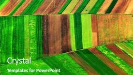  Presentation with agricultural - Audience pleasing slide set consisting of a country agricultural landscape backdrop and a forest green colored foreground