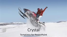  Presentation with jumping into the ocan - Beautiful theme featuring a couple jumping snowmobile backdrop and a light gray colored foreground